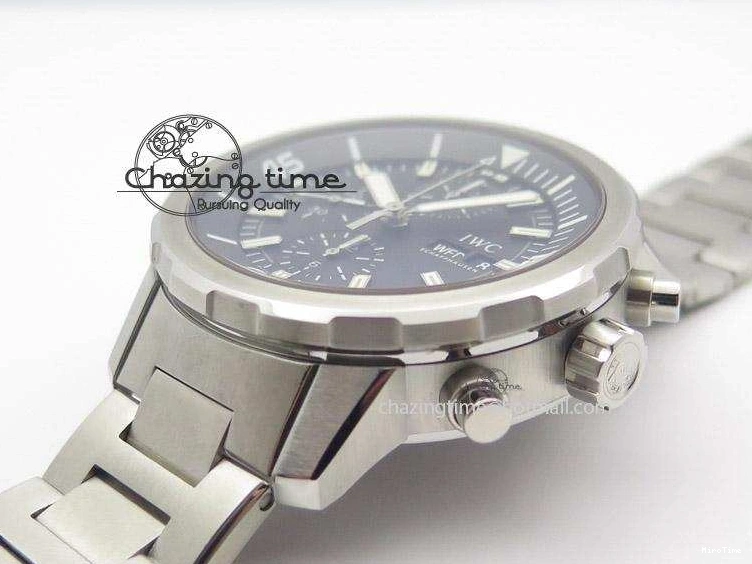 MIROTIME 0130 Classic Aquatimer Chrono IW376803 V6F 1:1 Best Edition Black Dial On SS Bracelet A 7361